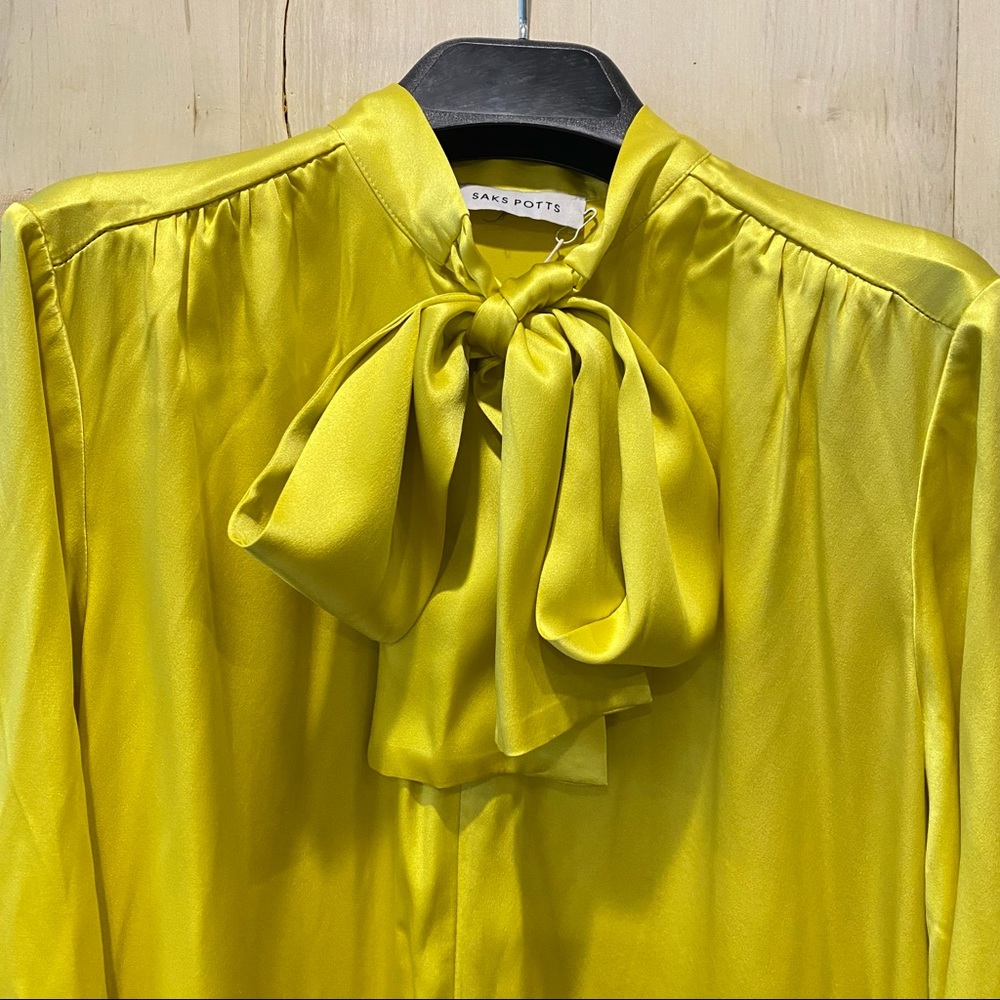 Saks Potts Yellow Silk Dress 🌼🌼🌼 - Picture 4 of 10